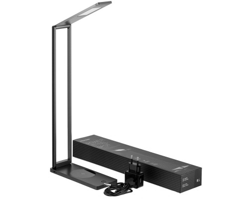 Лампа Power Steel Spot с беспроводной зарядкой, серый металлик