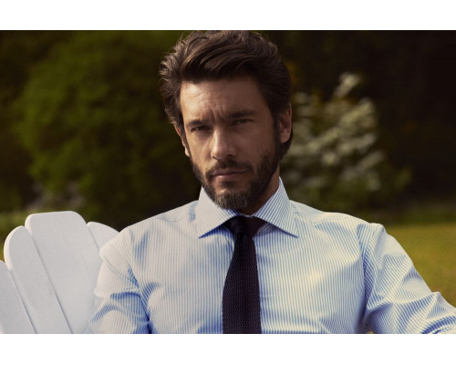 Рубашка мужская в полоску Reno, серая