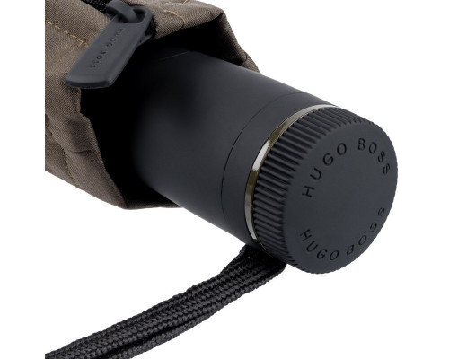 Зонт складной Gear, темно-зеленый (хаки) с черным