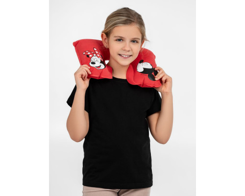 Надувная подушка под шею в чехле Mr. and Mrs. Mouse, красная