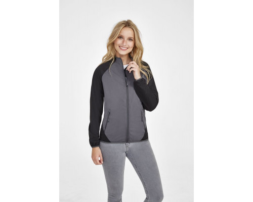 Куртка софтшелл женская Rollings Women, бирюзовая с темно-синим