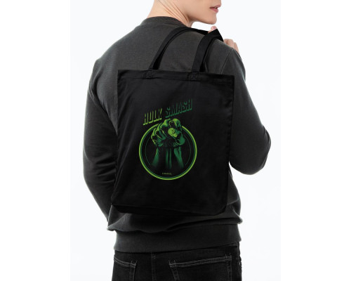 Холщовая сумка Hulk Smash, черная