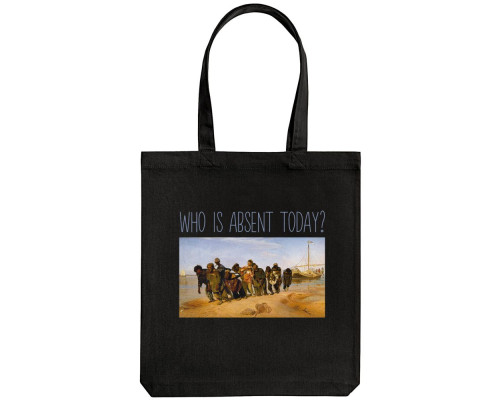 Холщовая сумка Who Is Absent Today, черная