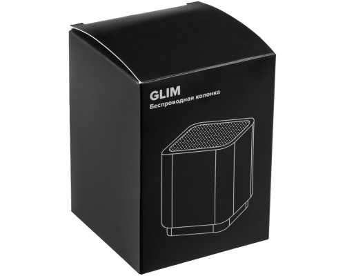 Беспроводная колонка с подсветкой логотипа Glim, белая