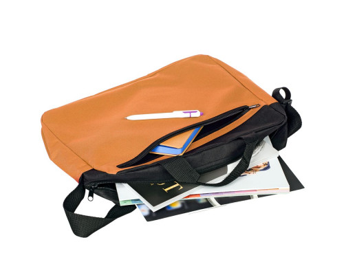 Конференц-сумка Unit Diagonal, оранжево-черная