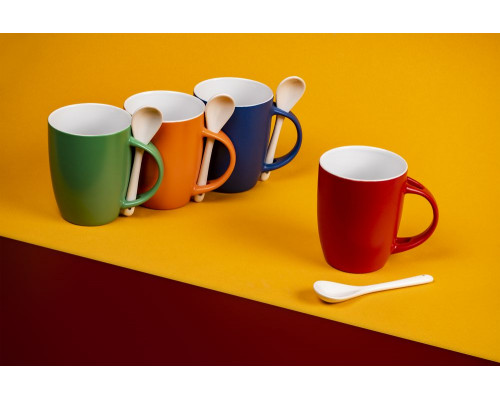 Кружка с ложкой Cheer Up ver.2, черная