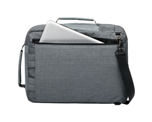Рюкзак для ноутбука 2 в 1 twoFold, серый с темно-серым