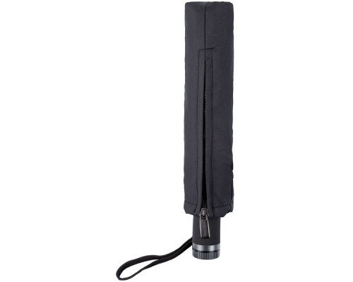 Зонт складной Gear, черный с темно-серым