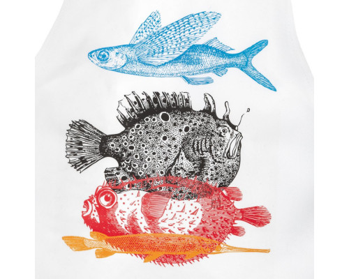 Фартук «Морские обитатели», белый