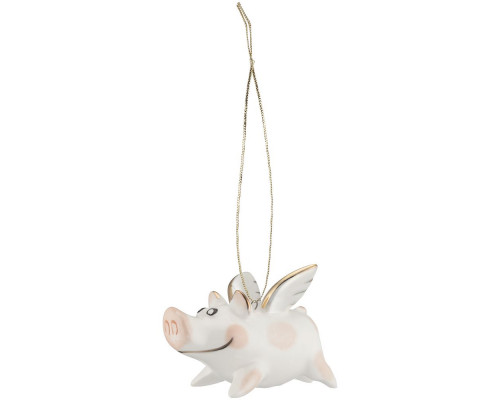 Фарфоровая елочная игрушка Piggy Wingy