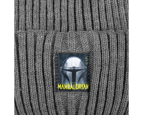 Шапка Mandalorian Helm, серый меланж