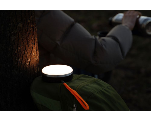 Фонарь с функцией аккумулятора Obero, белый с черным