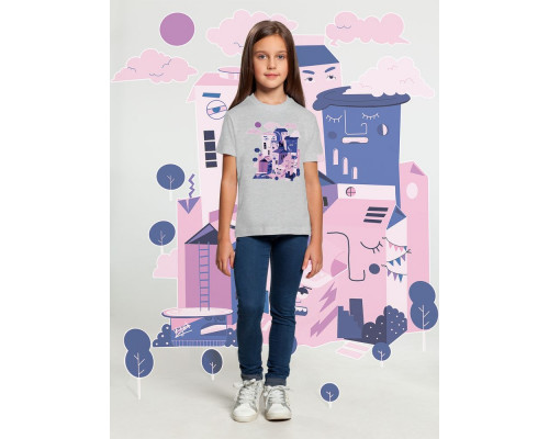 Футболка детская «Йогуртбург», светлый меланж