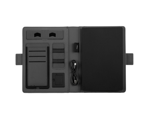 Органайзер Midstream с блокнотом и аккумулятором, черный