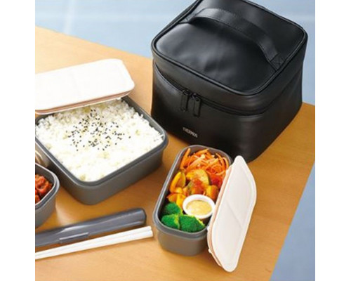 Набор ланчбоксов в термосумке Thermos DJF1800, черный