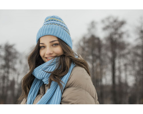 Шарф Snow, голубой