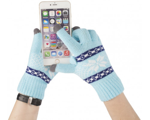 Сенсорные перчатки Snowflake, голубые