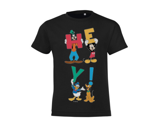 Футболка детская Hey, friends!, черная