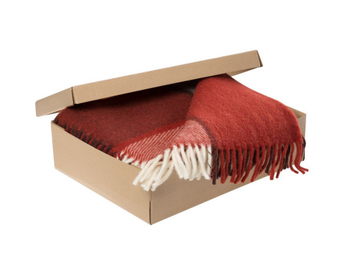 Плед Caledonia, красный с коричневым