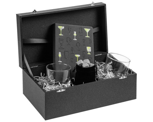 Набор «Культура пития», с бокалами и камнями для виски