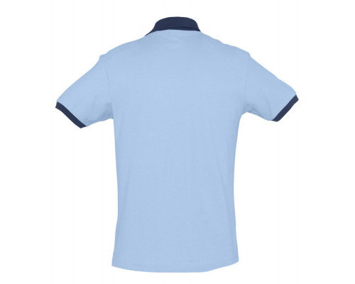 Рубашка поло Prince 190, голубая с темно-синим