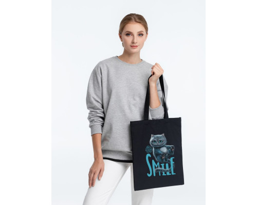 Холщовая сумка Smile, черная
