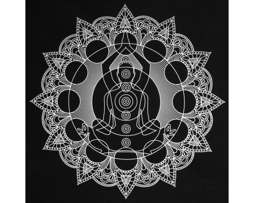 Холщовая сумка Chakraday, черная с белыми ручками