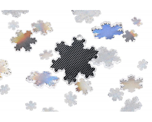 Пешеходный светоотражатель «Снежинка», синий