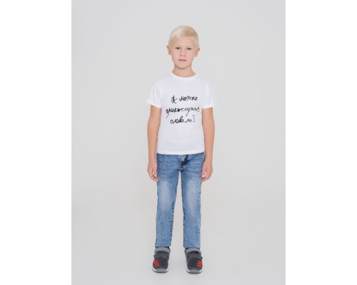 Футболка детская «Прикоснуться словами», белая