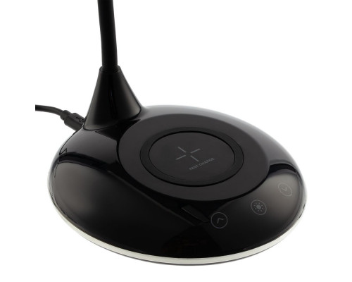 Лампа с беспроводной зарядкой Bright Helper, черная