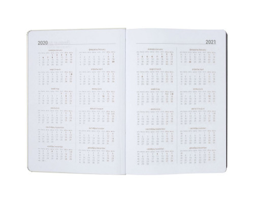 Ежедневник Butterfly, недатированный, белый с черным