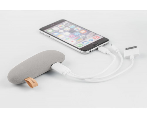 Внешний аккумулятор Pebble 2600 мАч, светло-серый