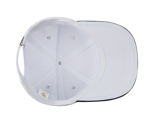 Бейсболка Bizbolka Canopy, белая с темно-синим кантом