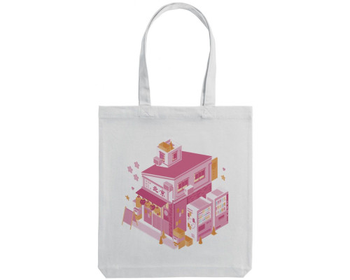 Холщовая сумка «Осака. Рамен», молочно-белая