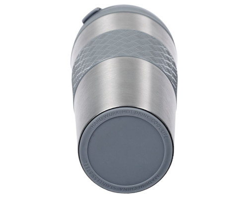 Термостакан Hard Work, вакуумный, серебристый