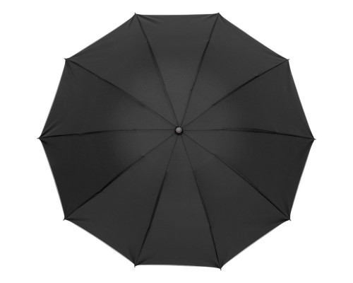 Зонт складной Silvermist, черный с серебристым