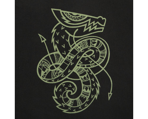 Холщовая сумка «Полинезийский дракон», черная