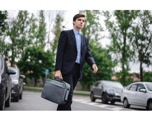 Рюкзак для ноутбука 2 в 1 twoFold, серый с темно-серым