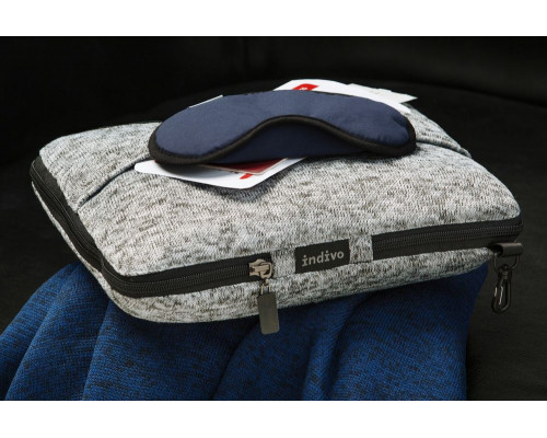 Дорожный плед onBoard, синий меланж