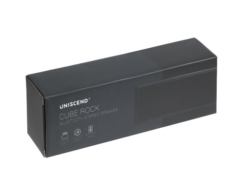 Беспроводная стереоколонка Uniscend Cube Rock, темно-серая