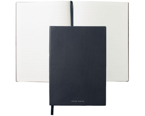 Блокнот Stripe Soft, в линейку, темно-синий