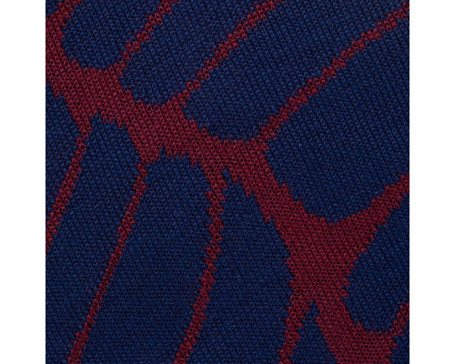 Плед In Leaf, синий с бордовым