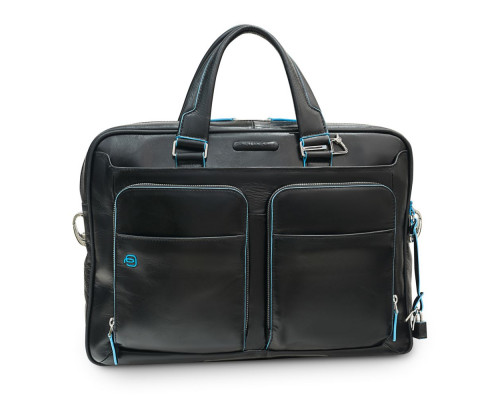 Сумка с отделением для ноутбука Piquadro Blue Square, черная