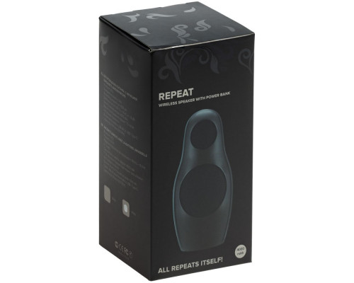 Беспроводная колонка Repeat с аккумулятором 4000 мАч, черная