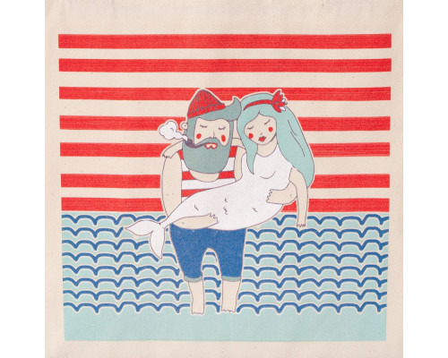 Холщовая сумка «Мой герой», красная