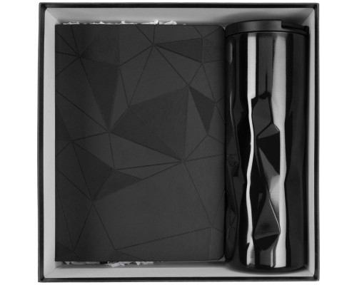 Набор Gems: ежедневник и термостакан, черный