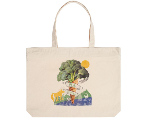 Холщовая сумка с молнией «На здоровье!», неокрашенная