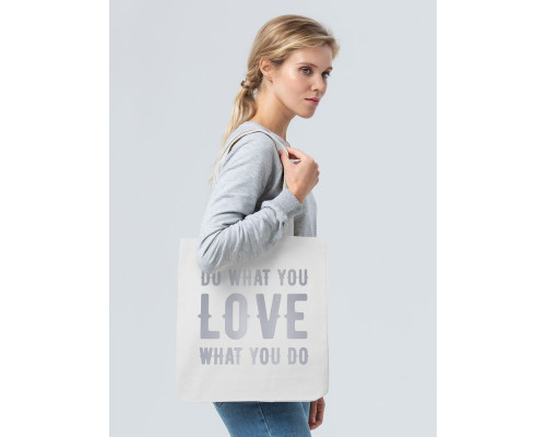 Холщовая сумка Do Love, молочно-белая