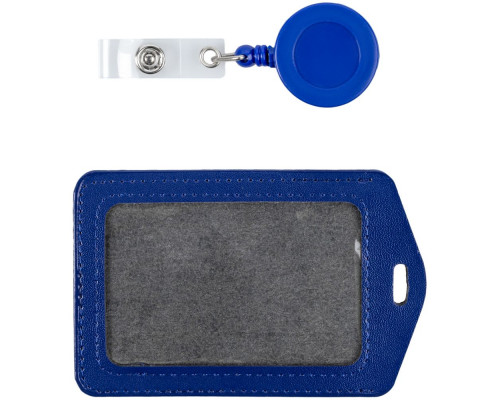 Чехол для пропуска с ретрактором Pennant, синий