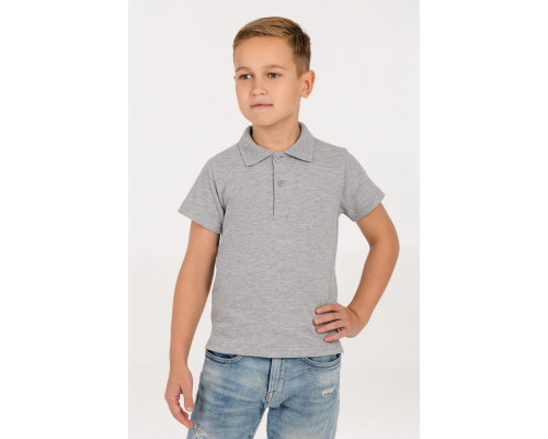 Рубашка поло детская Virma Kids, серый меланж